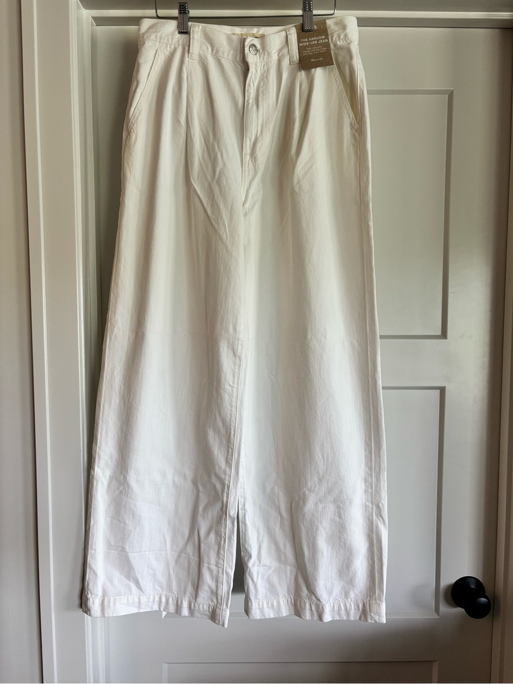 Madewell White Wide-Leg Chinos